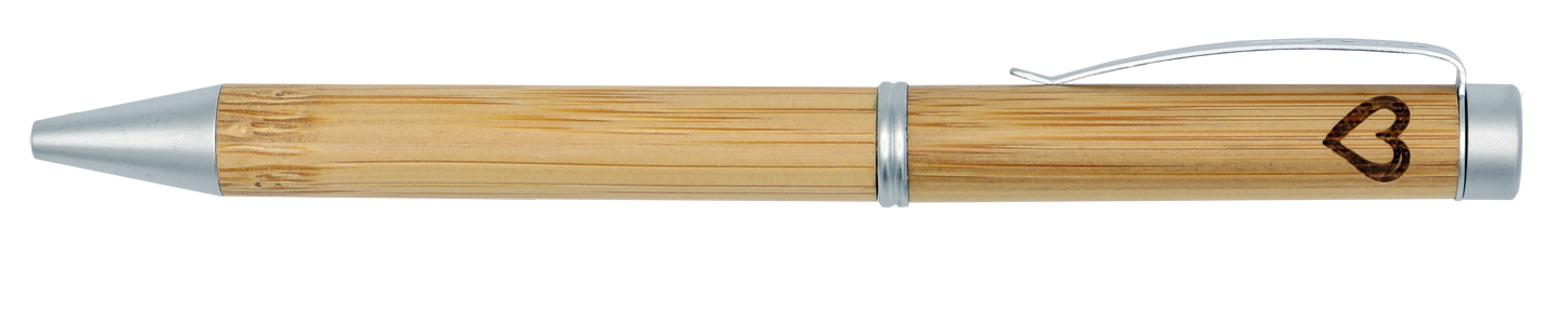 MORWE Bambus-Kugelschreiber mit Herz Gravur – Nachhaltiges Geschenk für den Freund/Freundin