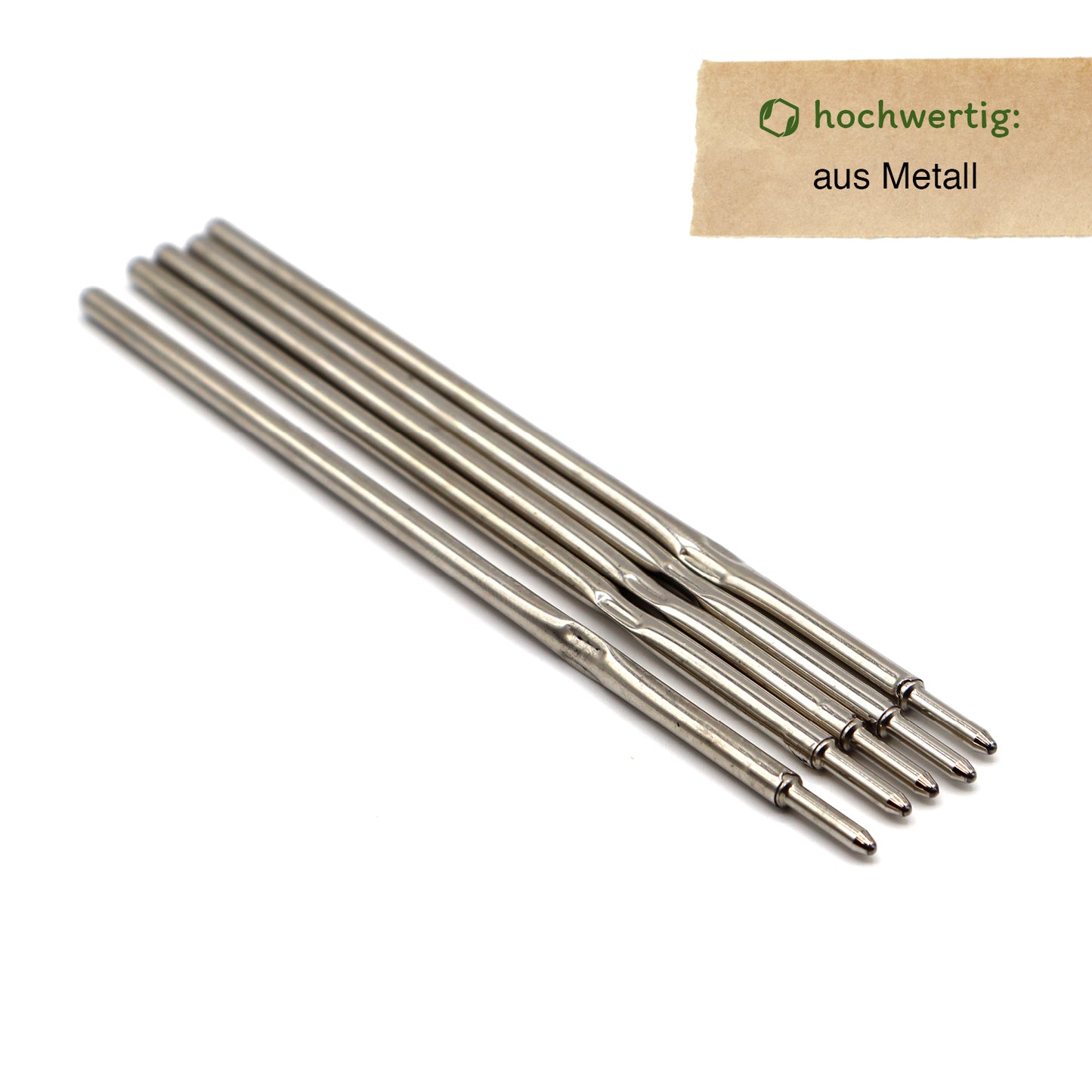 MORWE Metall-Kugelschreiberminen-Set – Nachhaltige Standard Minen A2 / X10 5 Stück