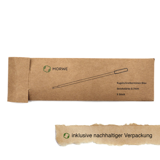 MORWE Metall-Kugelschreiberminen-Set – Nachhaltige Internationale Minen C1 (Twist) 5 Stück