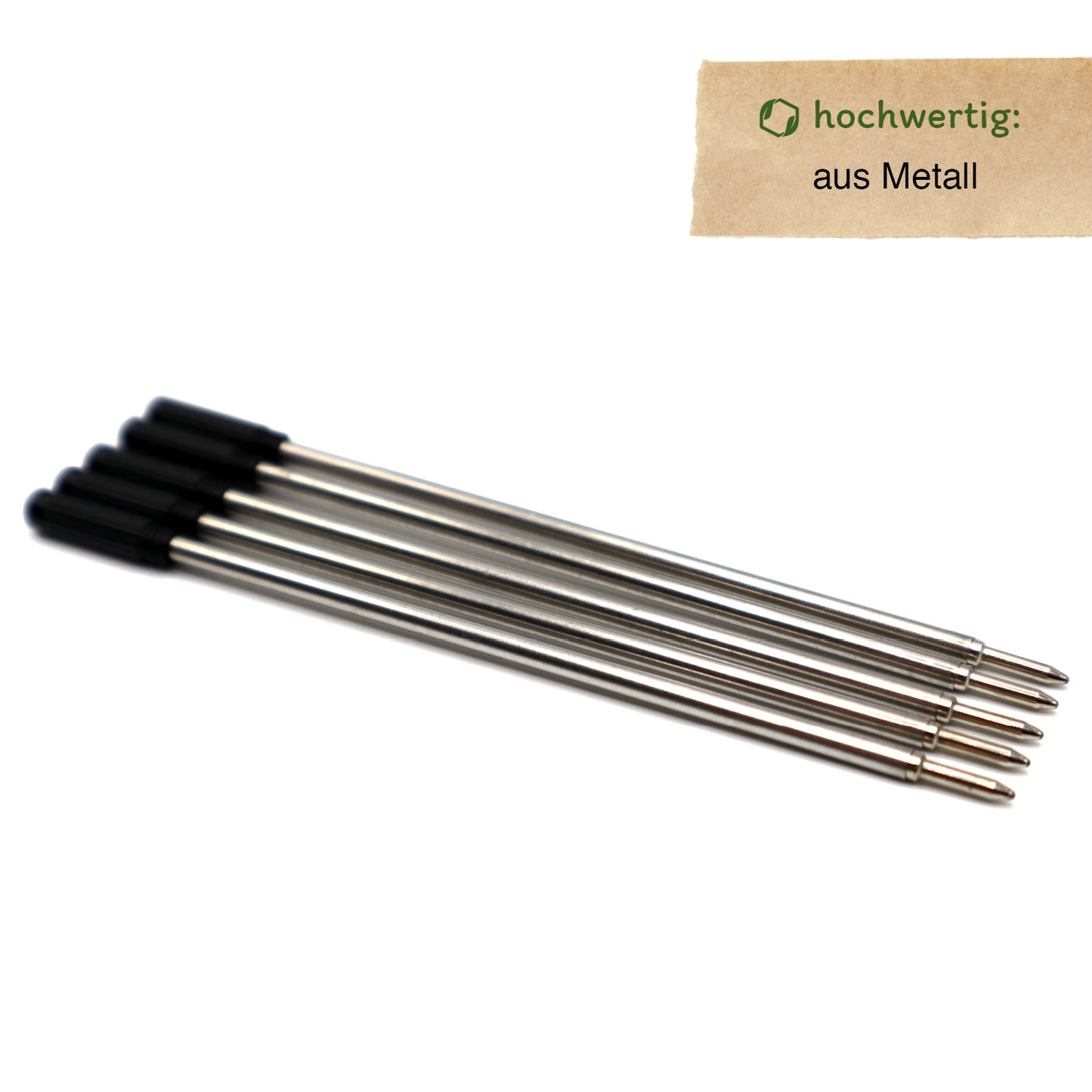 MORWE Metall-Kugelschreiberminen-Set – Nachhaltige Internationale Minen C1 (Twist) 5 Stück