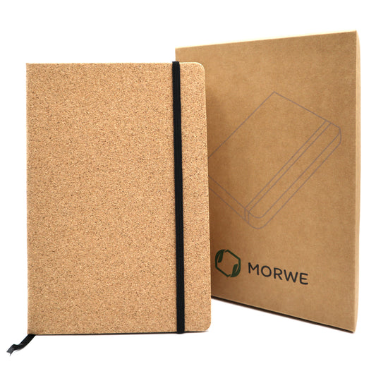 MORWE nachhaltiges Notizbuch aus Kork Hardcover – Tagebuch gepunktet – Skizzenbuch A5
