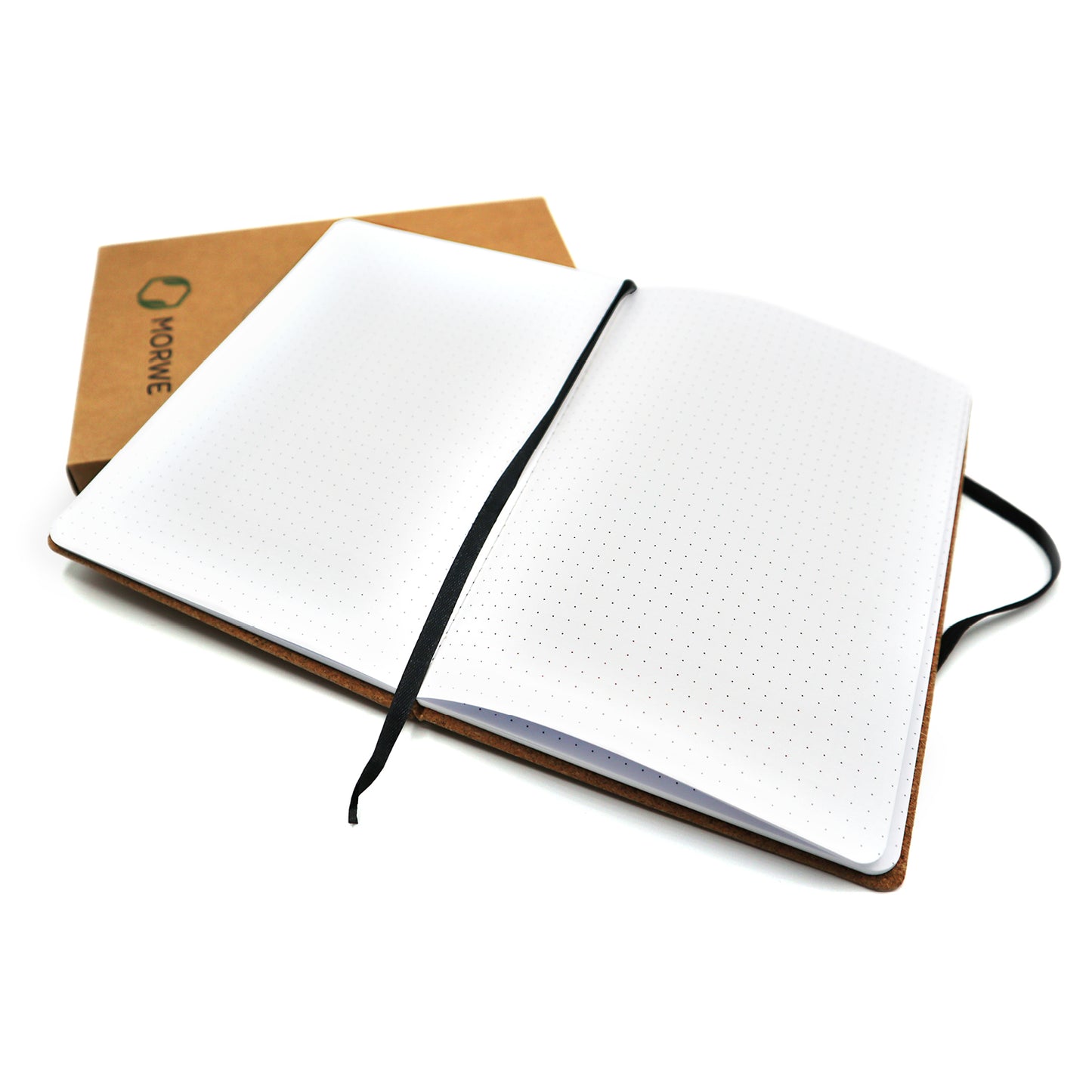 MORWE nachhaltiges Notizbuch aus Kork Hardcover – Tagebuch gepunktet – Skizzenbuch A5