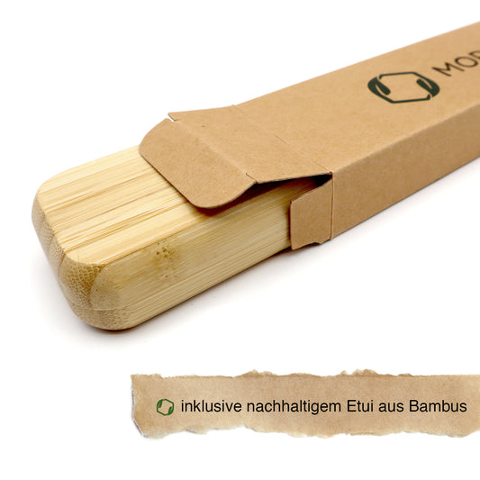 MORWE Bambus-Kugelschreiber in Geschenketui – Edler Holzkugelschreiber in Bambusbox