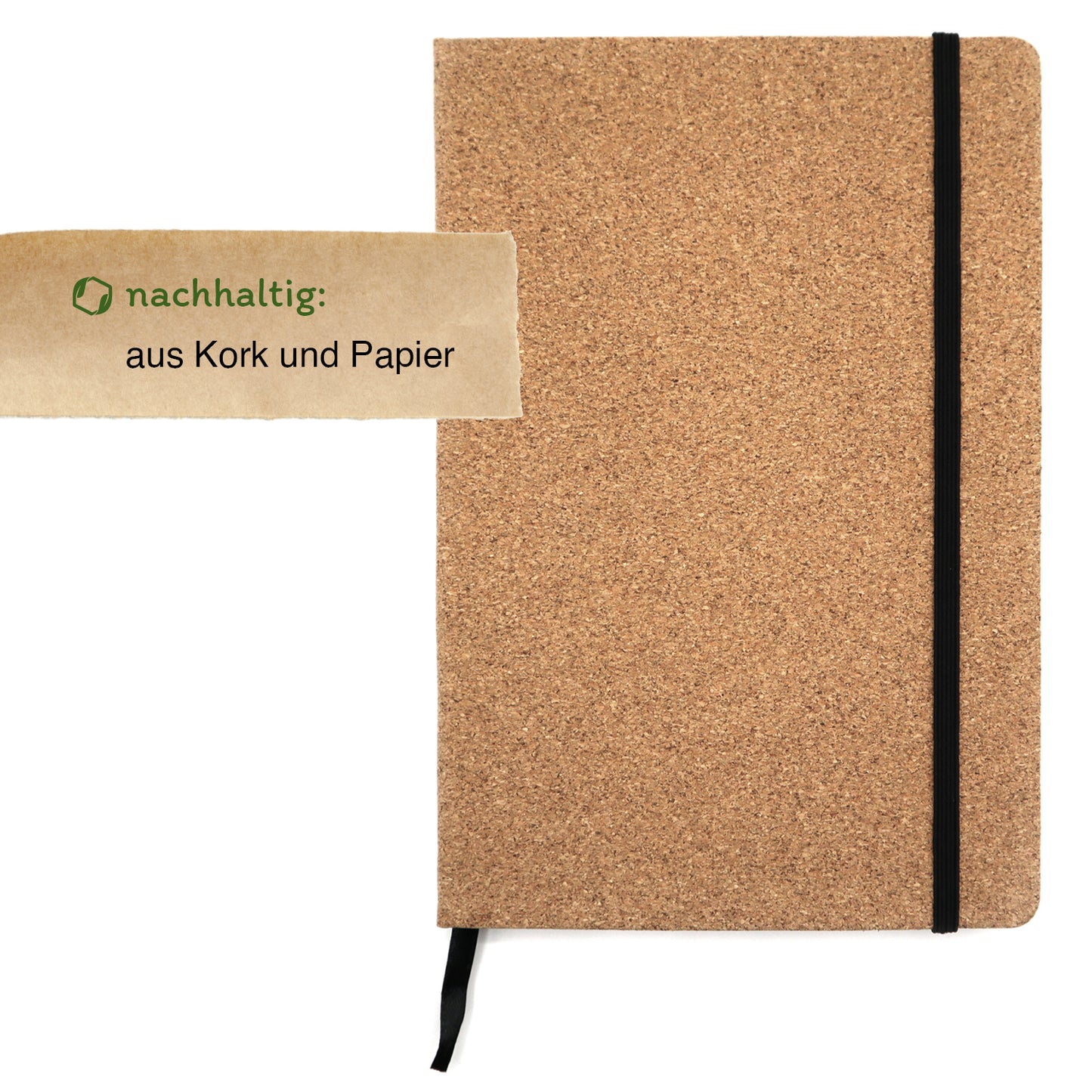 MORWE nachhaltiges Notizbuch aus Kork Hardcover – Tagebuch gepunktet – Skizzenbuch A5